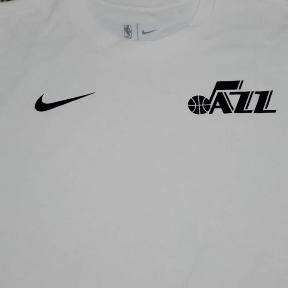 Nike Utah Jazz‎ NBA T-Shirt Mens Dri-Fit Performance White AV0040-100 Medium NEW